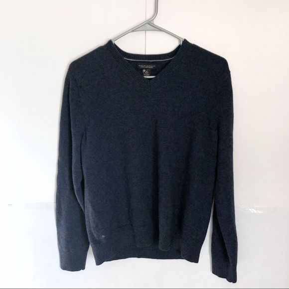 Banana Republic Other - Banana Republic Blue V Neck 100% Merino Wool Top
